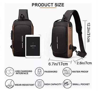 Bolso Mochila Antirrobo USB