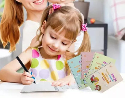 Set Cuadernos Mágicos de Caligrafía Reutilizables Para Niños