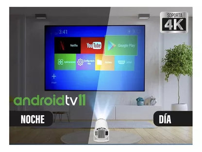 Smart Android Ultra HD Resolución 4K TV - Proyector Inalámbrico WiFi