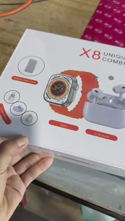 Smart Watch X8 Ultra con Audifonos Inámbricos